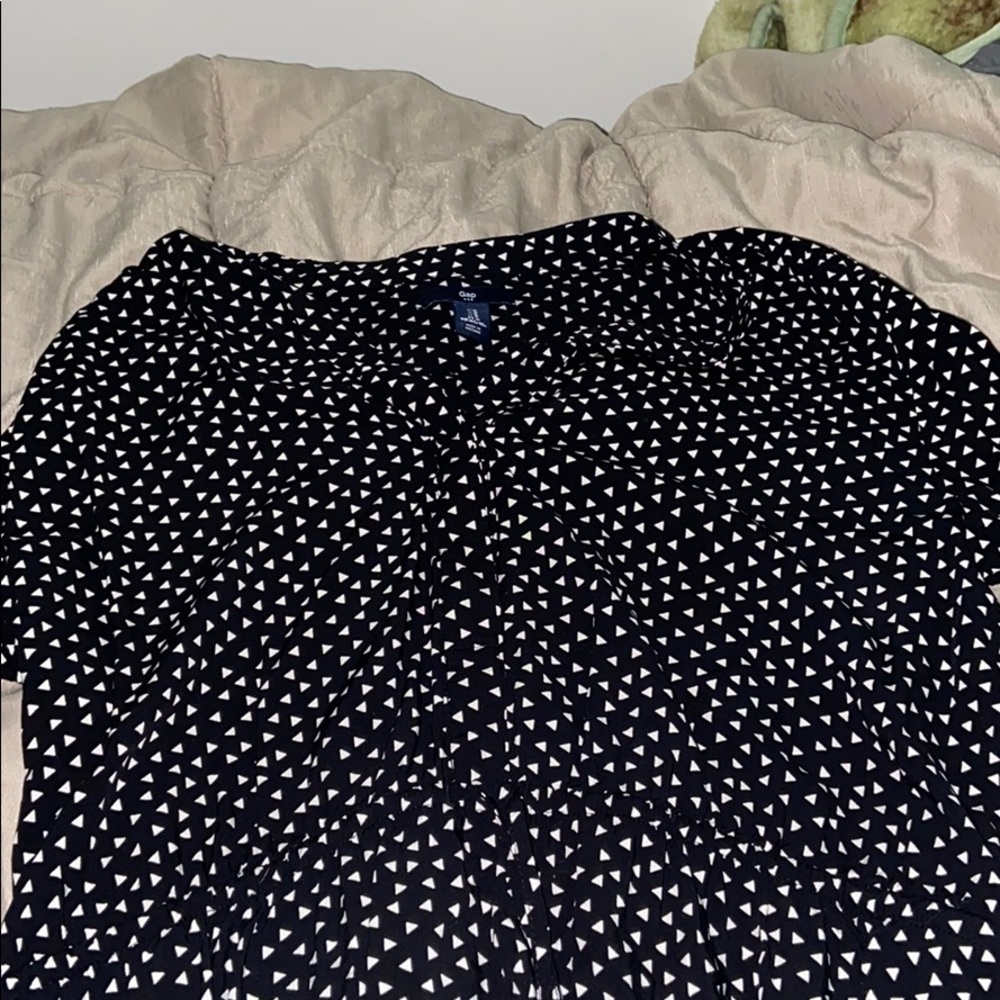 Black Gap Dress with Triangle Pattern